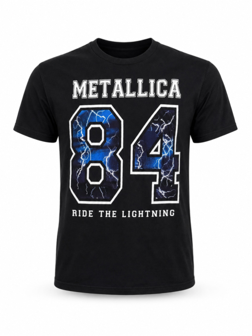 Metallica Ride the Lightning 84 Graphic Band T Shirt Black Bravado Medium M